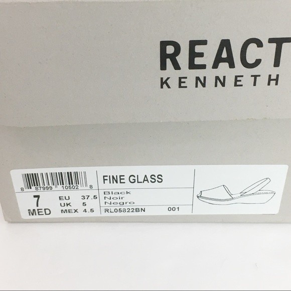 Kenneth Cole Size 7 Black Platform Wedges Slingback Slip On‎ Open Toe Sandals - Picture 14 of 14